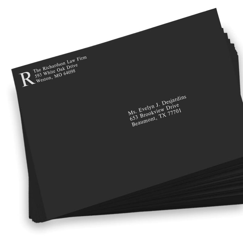 LUXPaper 9 x 12 Booklet Envelopes | Midnight Black | 80lb. Text | 50 Qty - Image 5